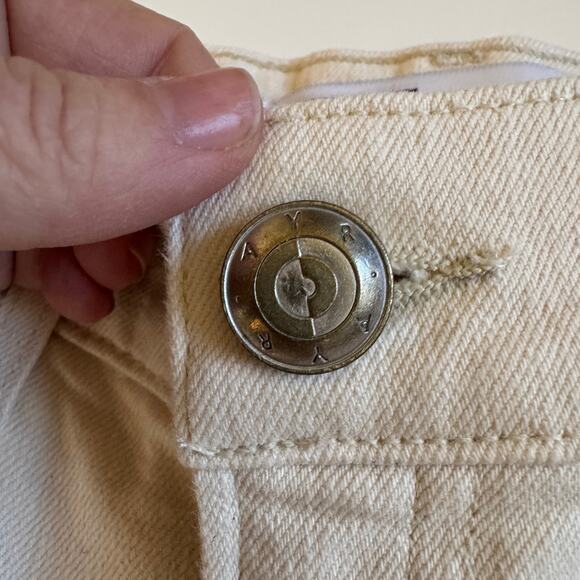 AYR‎ The Secret Sauce Straight Leg Pants Size 30 Cream Jeans Off White Denim EUC - Picture 7 of 16